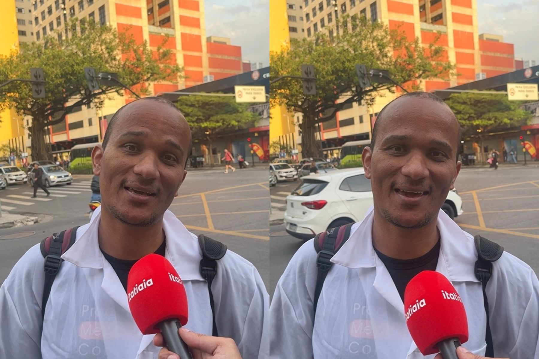 O amor está no ar: enfermeiro aborda reportagem durante pauta sobre solteirice e se declara