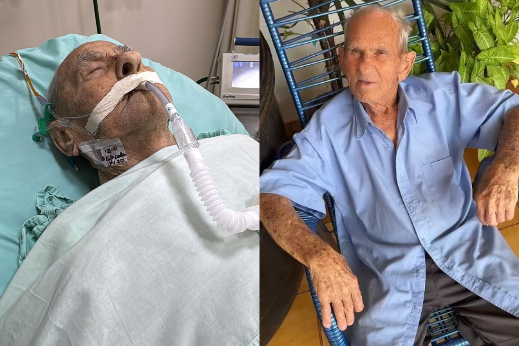 Fenômeno nas redes, vovô Anésio é internado na UTI após parada cardiorrespiratória