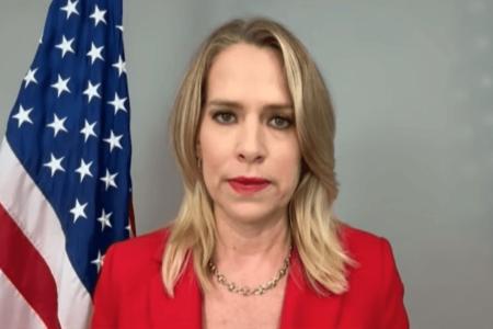 Na foto, a porta-voz do Departamento de Estados dos Estados Unidos, Amanda Roberson