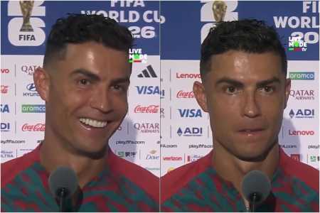 Cristiano Ronaldo em entrevista após jogo de Portugal na Copa do Mundo