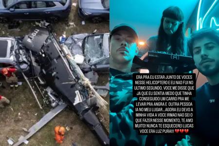 Produtor musical Victor WAO era amigo das vítimas que estavam no helicóptero