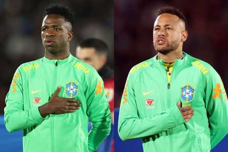 Vini Jr. e Neymar pela Seleção Brasileira