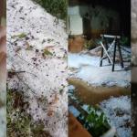 Granizo invade casas e cobre ruas de gelo em cidades do Centro-Oeste de Minas; veja vídeos