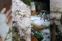 Granizo invade casas e cobre ruas de gelo em cidades do Centro-Oeste de Minas; veja vídeos