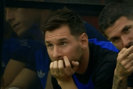 Lionel Messi, em jogo da Argentina
