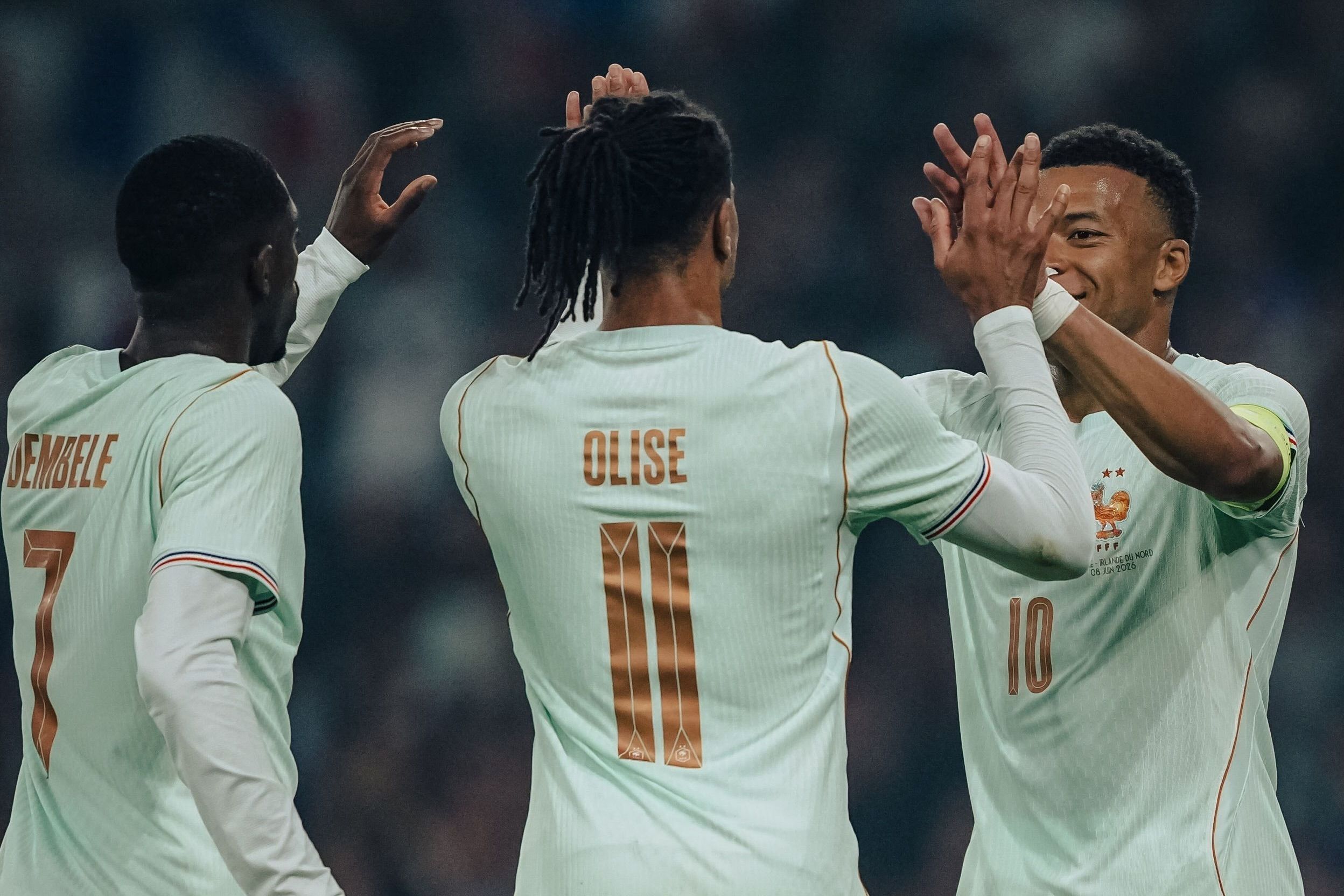 Olise faz hat-trick, e França bate Irlanda do Norte em último 'teste' antes da Copa