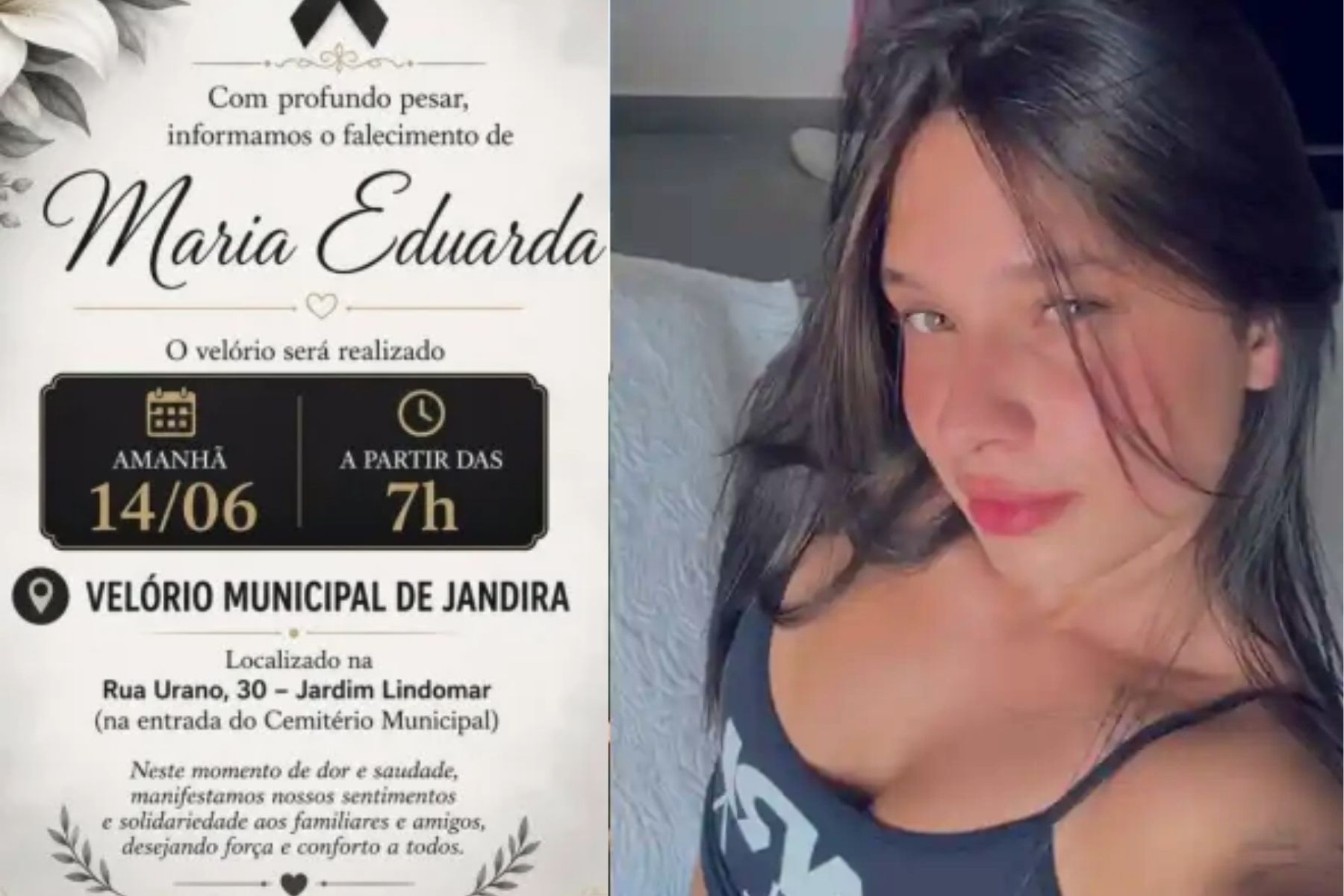 Jovem que morreu após salto sem corda é velada neste domingo (14) domingo