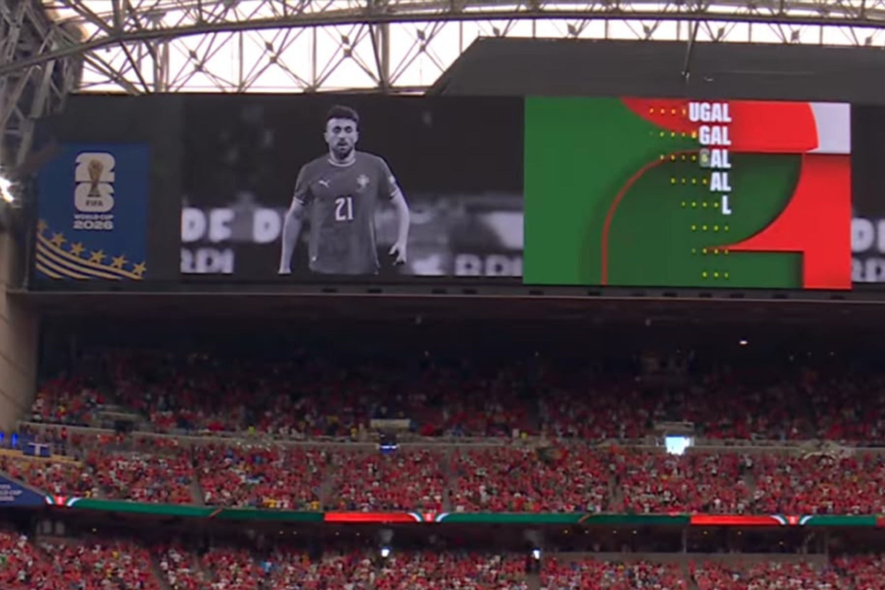 Diogo Jota é homenageado antes de Portugal x RD Congo pela Copa do Mundo