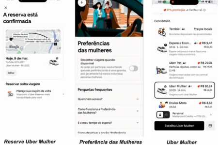 Novas modalidades Uber Mulher • Divulgação | Uber Brasil