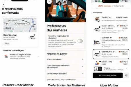 Novas modalidades Uber Mulher • Divulgação | Uber Brasil