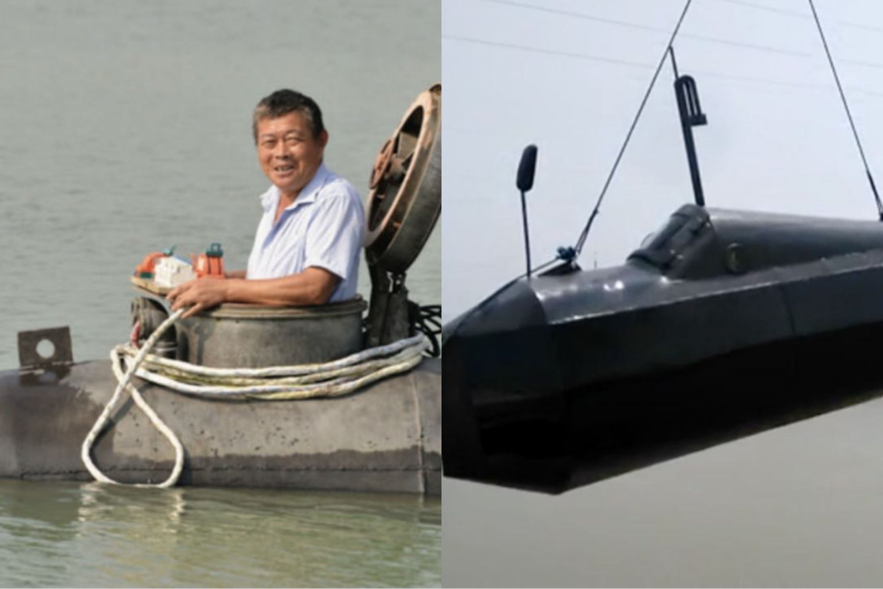 Sem diploma, fazendeiro chinês constrói submarino artesanal após 10 anos de trabalho