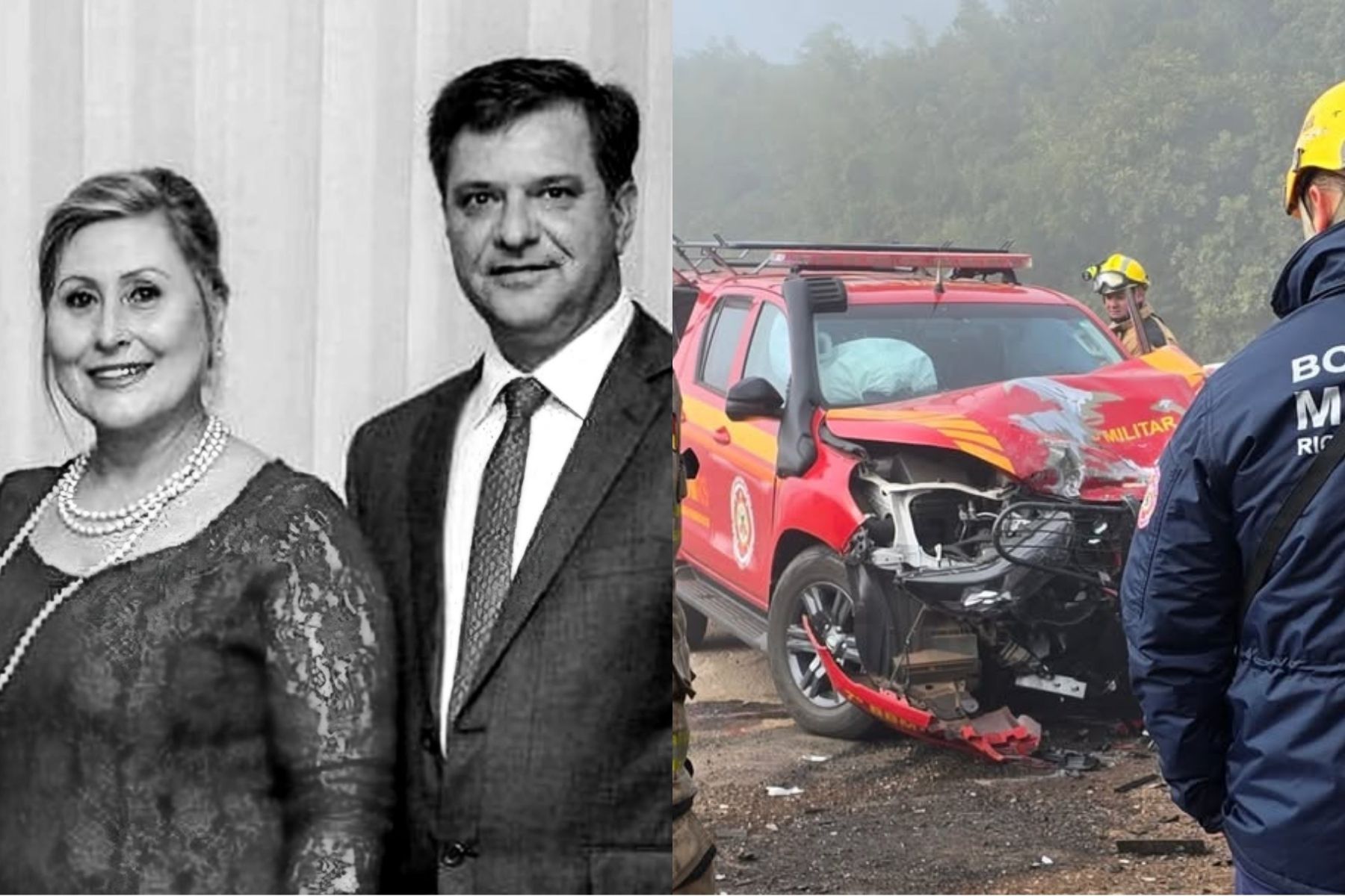 Acidente entre viatura dos bombeiros e carro deixa casal morto na BR-285, no RS; veja imagens