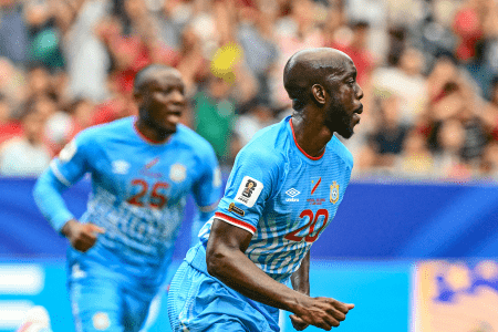Yoane Wissa, estrela do RD Congo • RONALDO SCHEMIDT / AFP