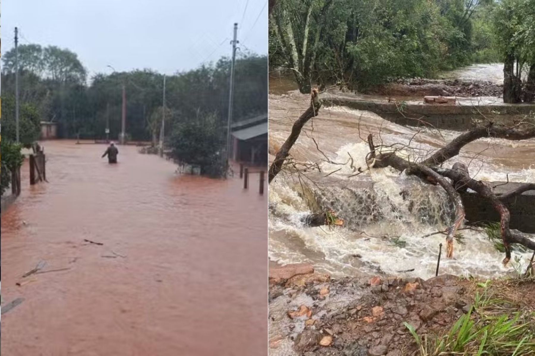 Temporais causam estragos e suspendem aulas no RS