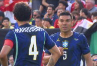 Brasil x Egito: câmera aponta o que Casemiro disse a Marquinhos após falha no amistoso