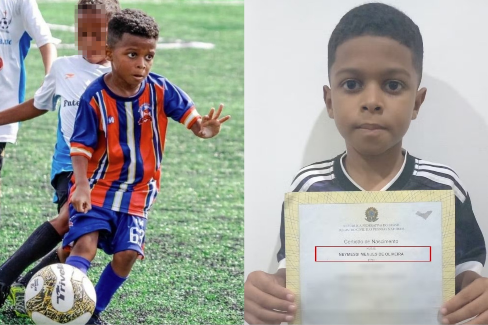 Neymessi: menino de 9 anos com nome inspirado em Neymar e Messi encanta a web