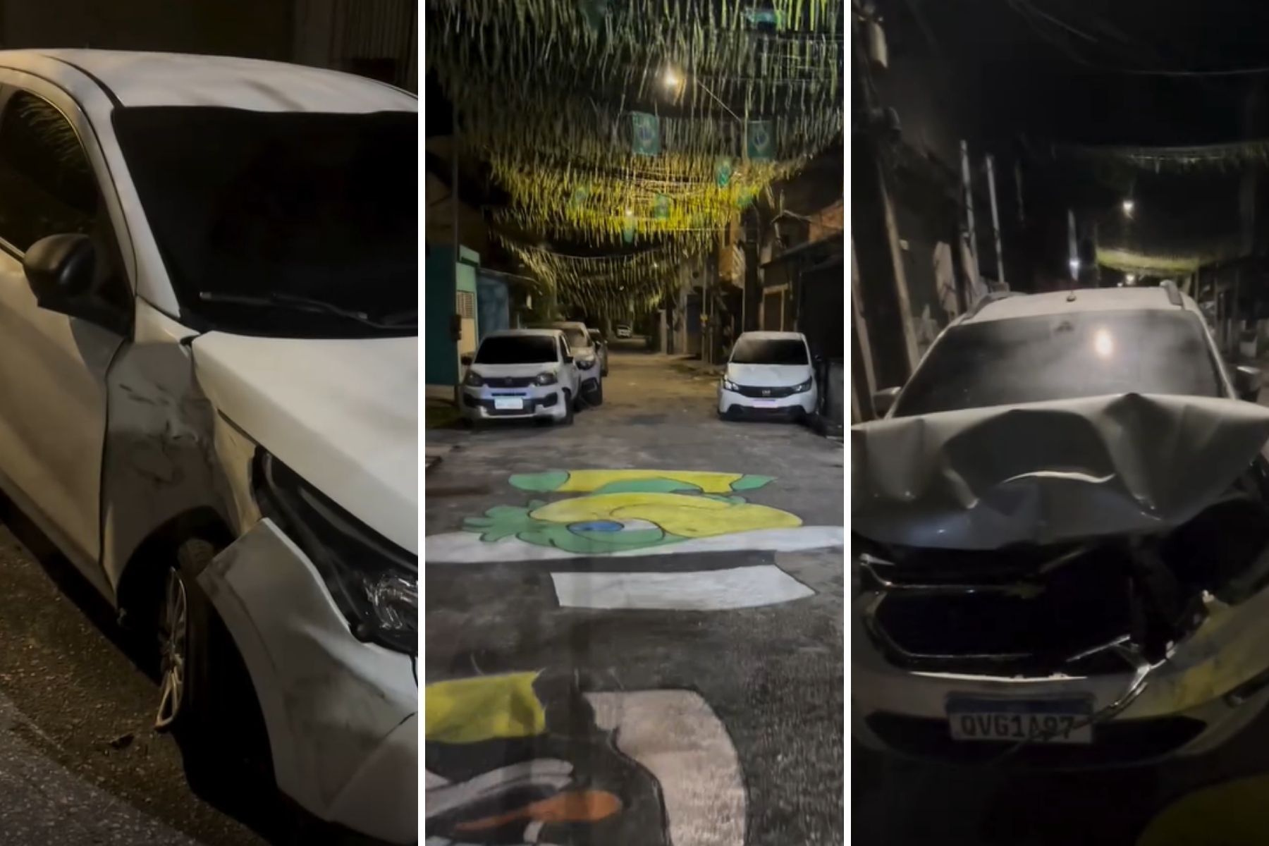 Motorista avança e atropela grupo que pintava rua para a Copa do Mundo em Belém