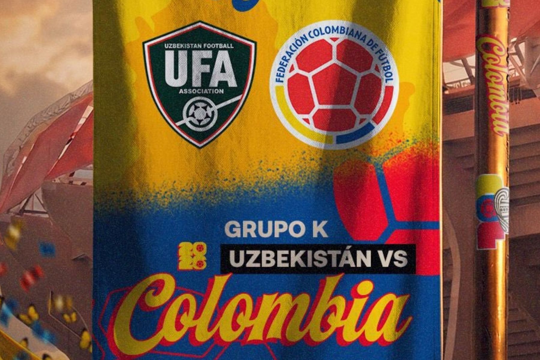Colômbia começa jornada na Copa do Mundo contra a estreante Seleção Uzbeque