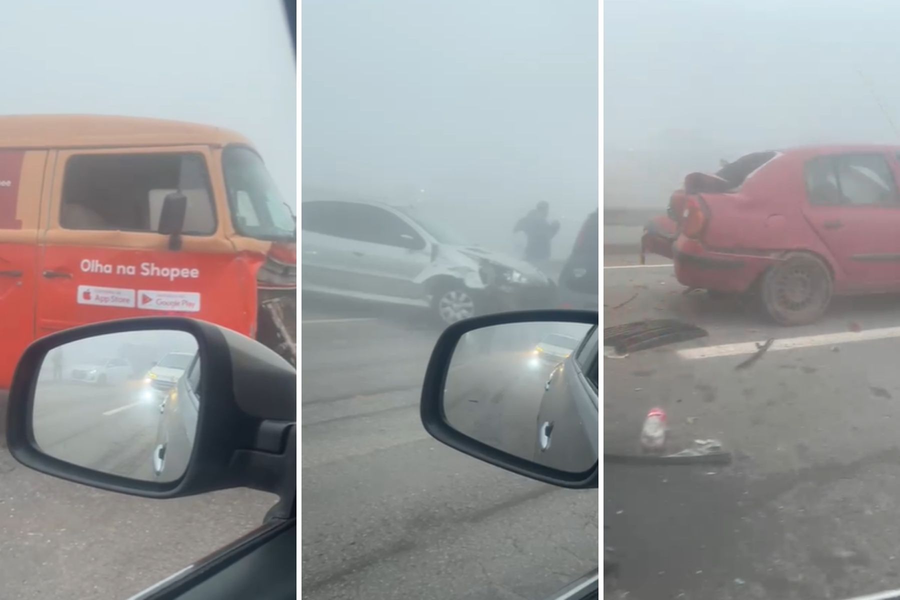 Bombeiros confirmam morte de vítima em acidente com múltiplos veículos na BR-262, na Grande BH