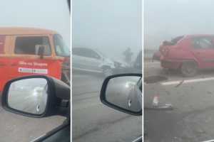 Acidente com 15 veículos na BR-262 deixa uma pessoa morta na Grande BH