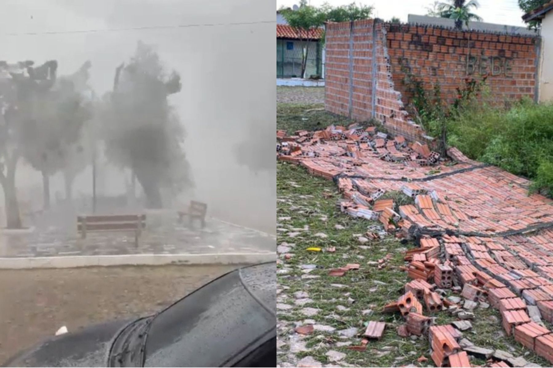 Microburst: ‘tornado’ deixa rastro de destruição e causa prejuízos no Piauí; veja imagens