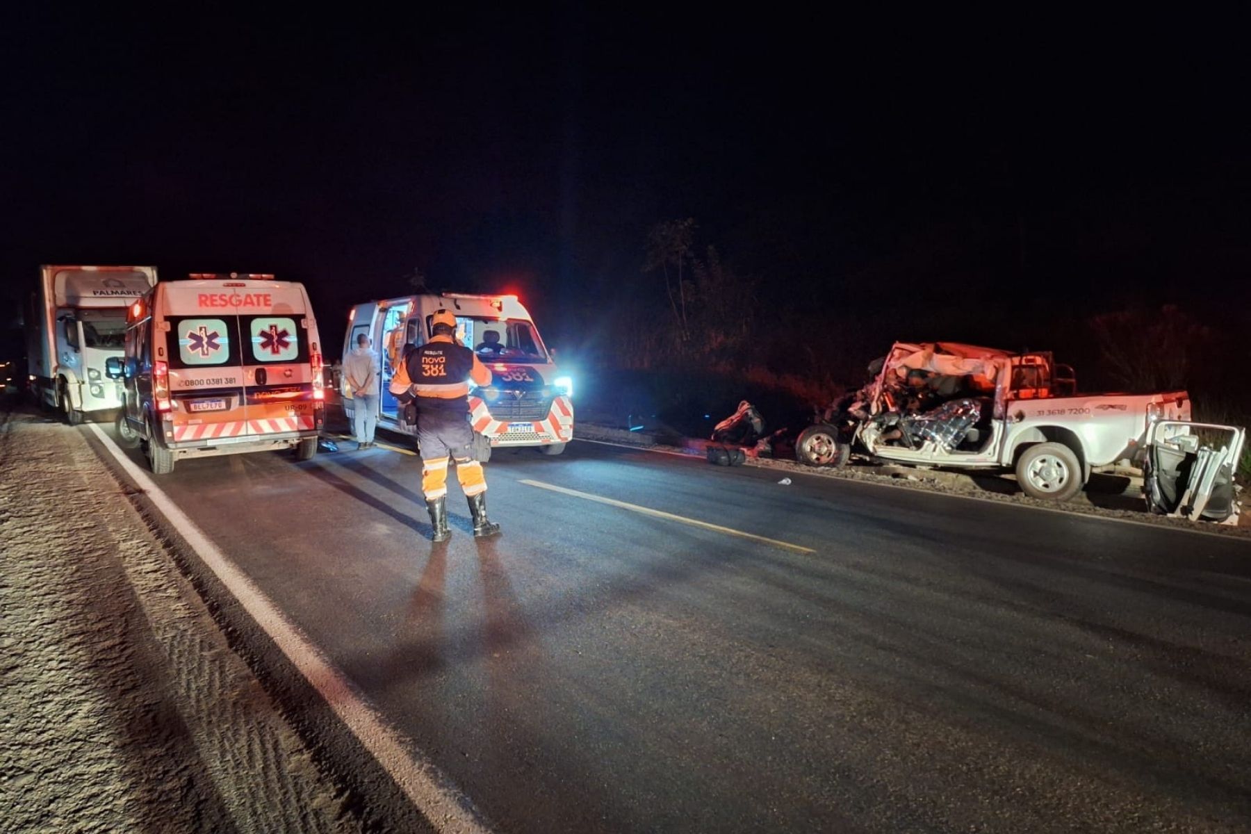 Acidente deixa uma pessoa morta na BR-381, em Santana do Paraíso