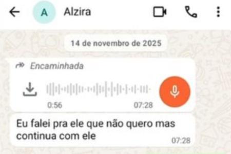 Mensagens de Alzira para amiga • Imagens divulgadas por Adriana Oliveira do Canal Narrativa