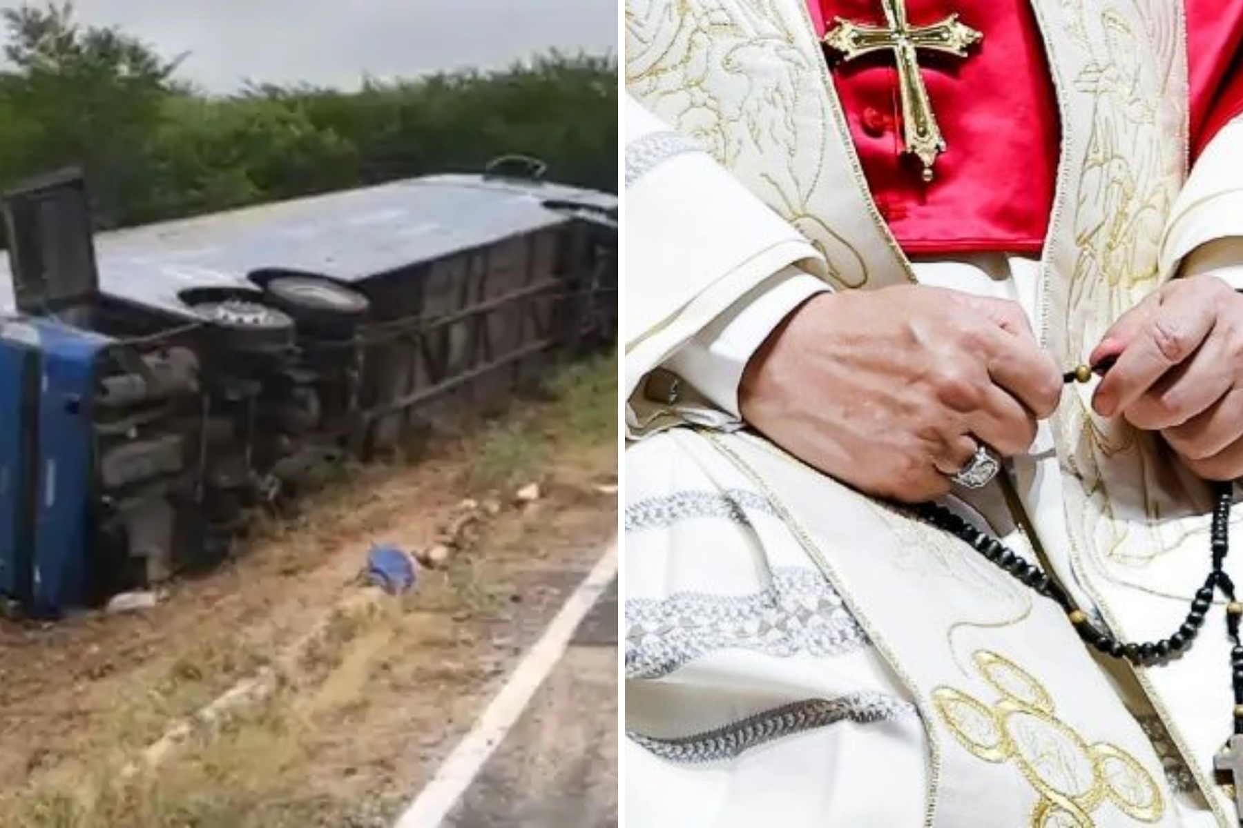 Papa Leão XIV faz orações por sete mortos em acidente de ônibus no Ceará