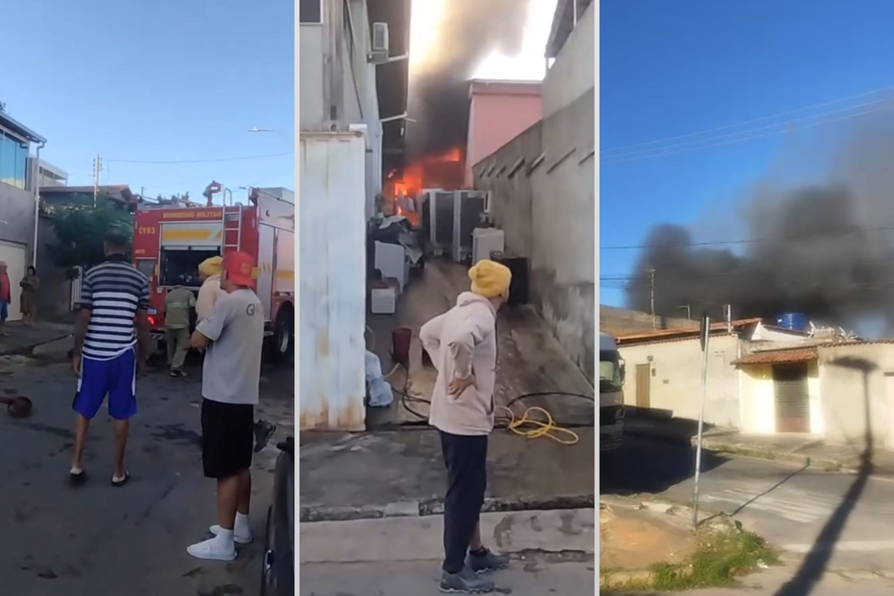 Vídeo: incêndio e explosão mobilizam bombeiros em Contagem