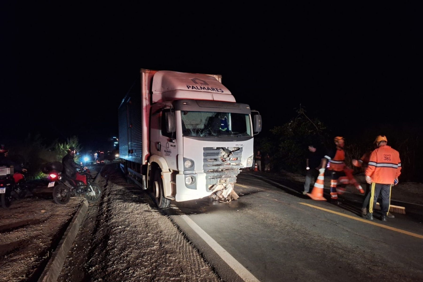 Motorista morre após colisão frontal entre picape e caminhão na BR-381, em MG