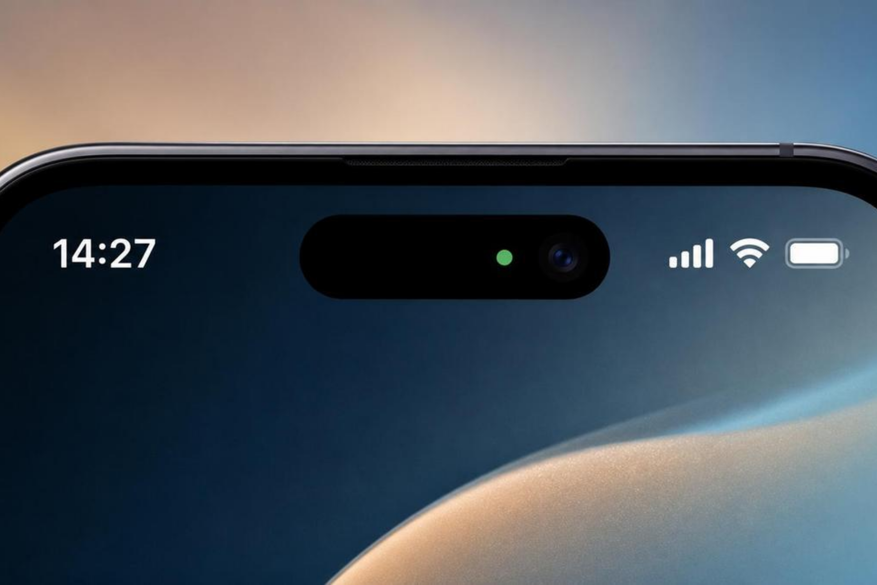 O que significa aquele pequeno ponto verde na parte superior do seu telefone?