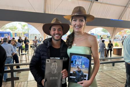 Fernanda Maciel, esposa e Henrique Maderite Júnior, o filho