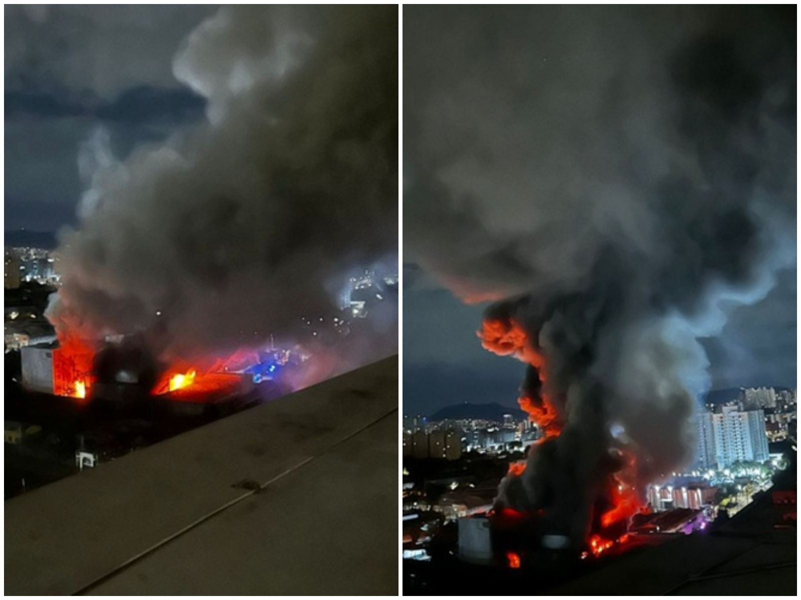Incêndio de grandes proporções atinge galpões na Zona Oeste de São Paulo