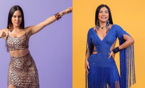 Isabelle Nogueira (Garantido) e Marciele Albuquerque (Caprichoso) são cunhãs-porangas
