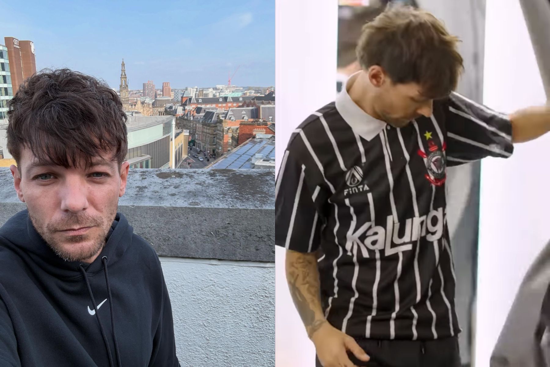 Ex-One Direction, Louis Tomlinson escolhe camisa do Corinthians e reage: ‘Essa é legal’