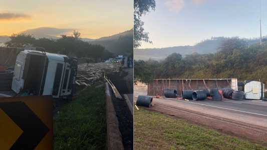 Motorista morre em grave acidente com caminhão, carreta e carro na Fernão Dias; veja vídeo