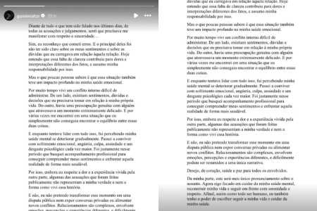 Relato de Gui Vieira sobre o término • Reprodução | Redes Sociais