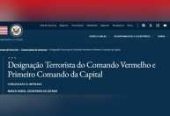 Sai no Diário Oficial dos EUA classificação de PCC e CV como terroristas