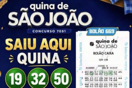 Jogo premiado tem 15 dezenas