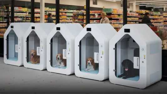 Supermercados na Alemanha instalam 'estacionamento' inteligente para cães