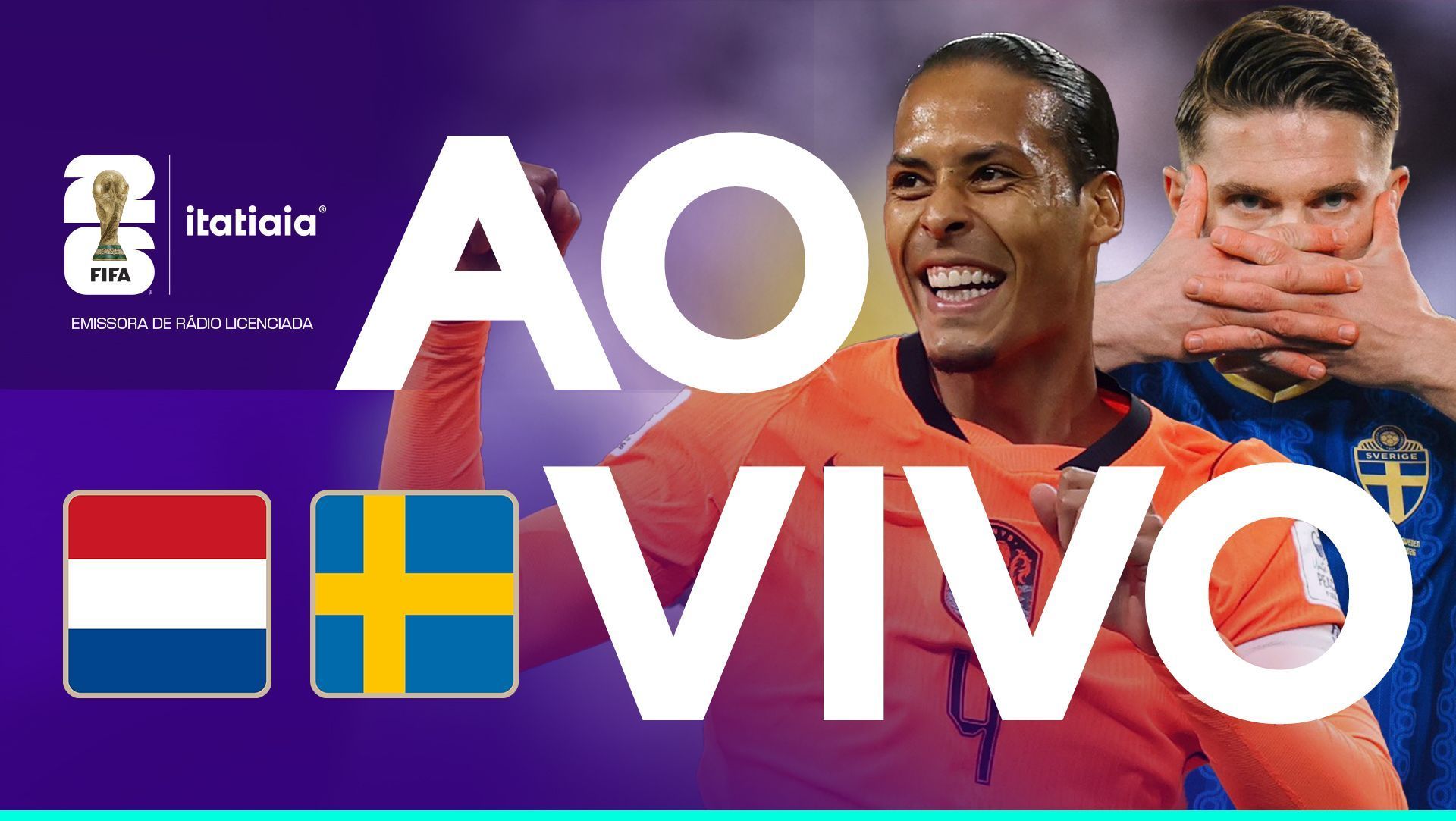 Holanda x Suécia: assista, ao vivo, à transmissão da Itatiaia
