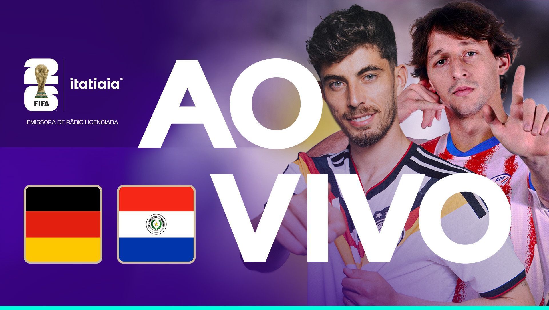 Alemanha x Paraguai: assista, ao vivo, à transmissão da Itatiaia