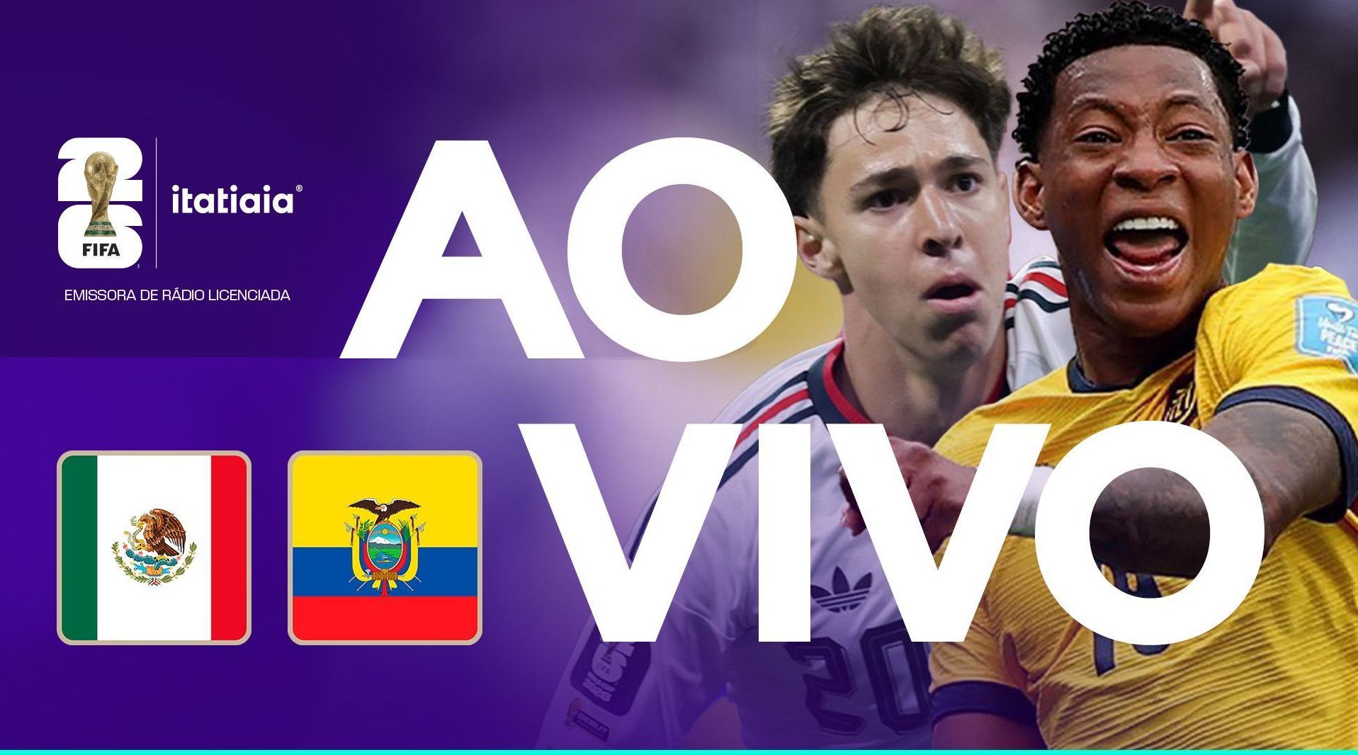 México x Equador: assista, ao vivo, à transmissão da Itatiaia