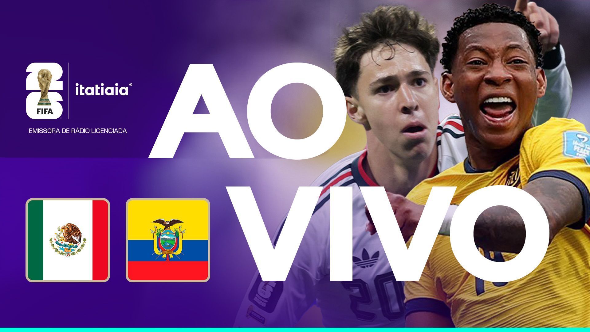 México x Equador: assista, ao vivo, à transmissão da Itatiaia