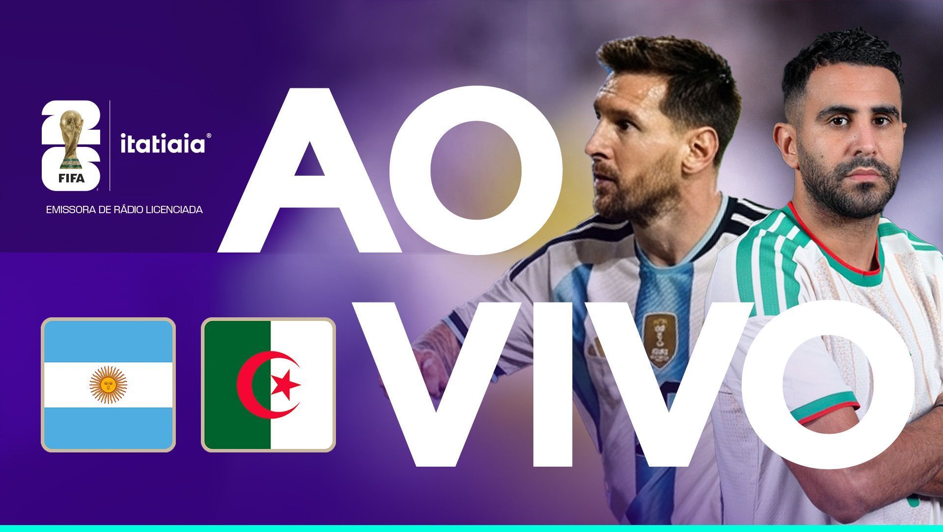 Argentina x Argélia: assista, ao vivo, à transmissão da Itatiaia