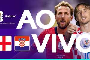 Inglaterra x Croácia: assista, ao vivo, à transmissão da Itatiaia