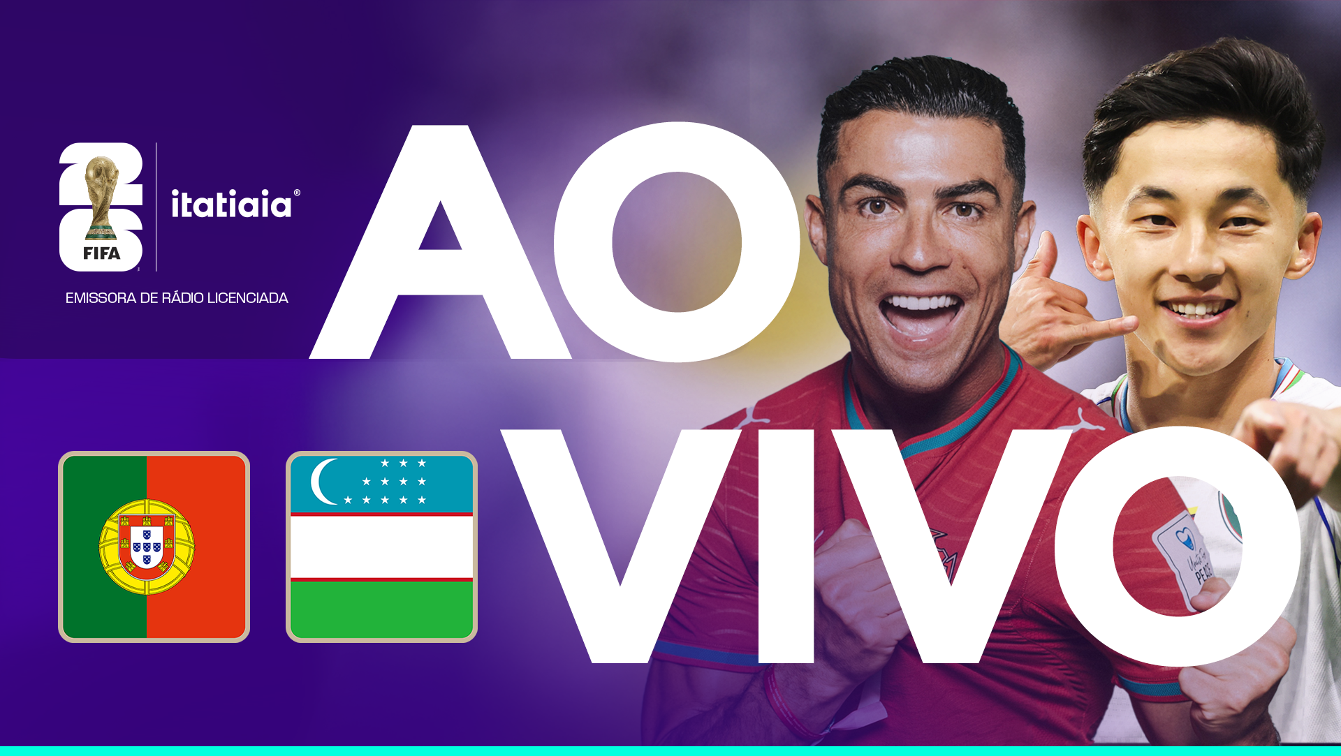 Portugal x Uzbequistão: assista, ao vivo, à transmissão da Itatiaia