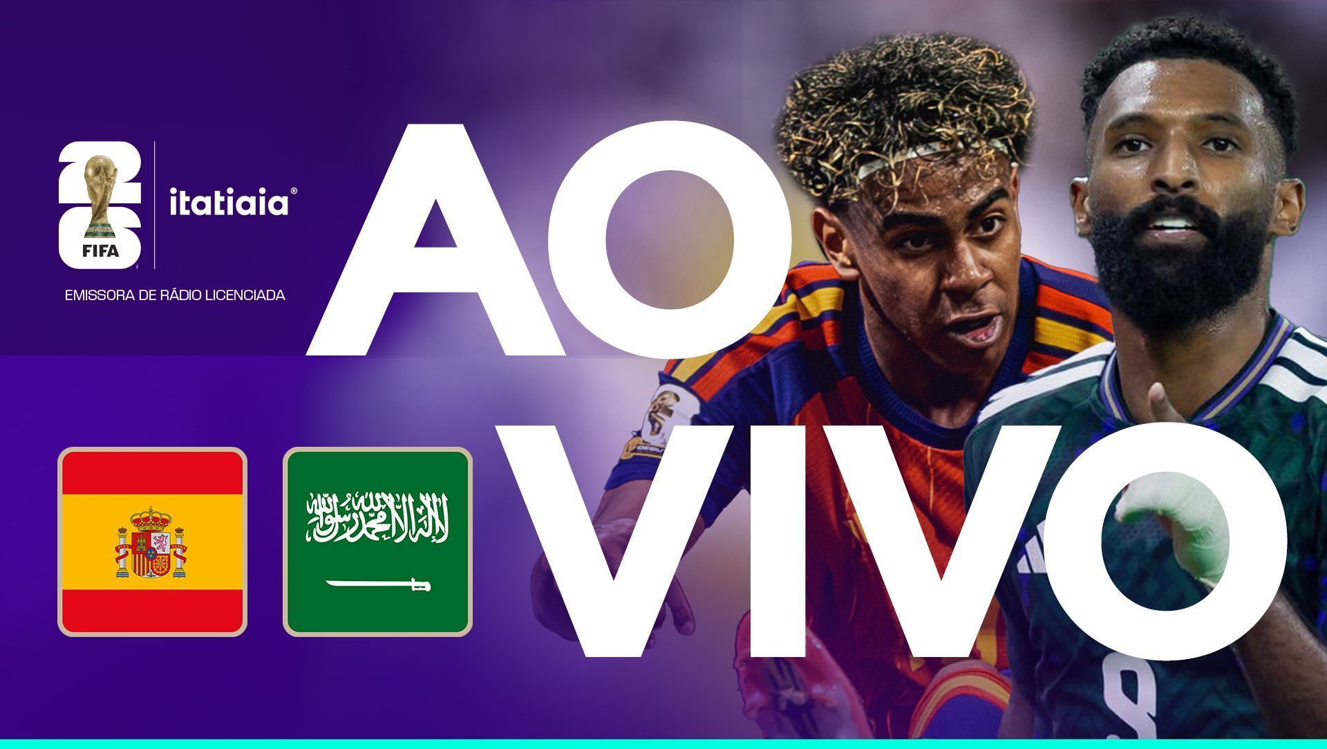 Espanha x Arábia Saudita: assista, ao vivo, à transmissão da Itatiaia