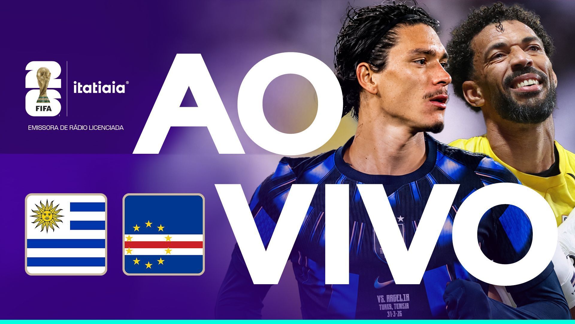 Uruguai x Cabo Verde: assista, ao vivo, à transmissão da Itatiaia
