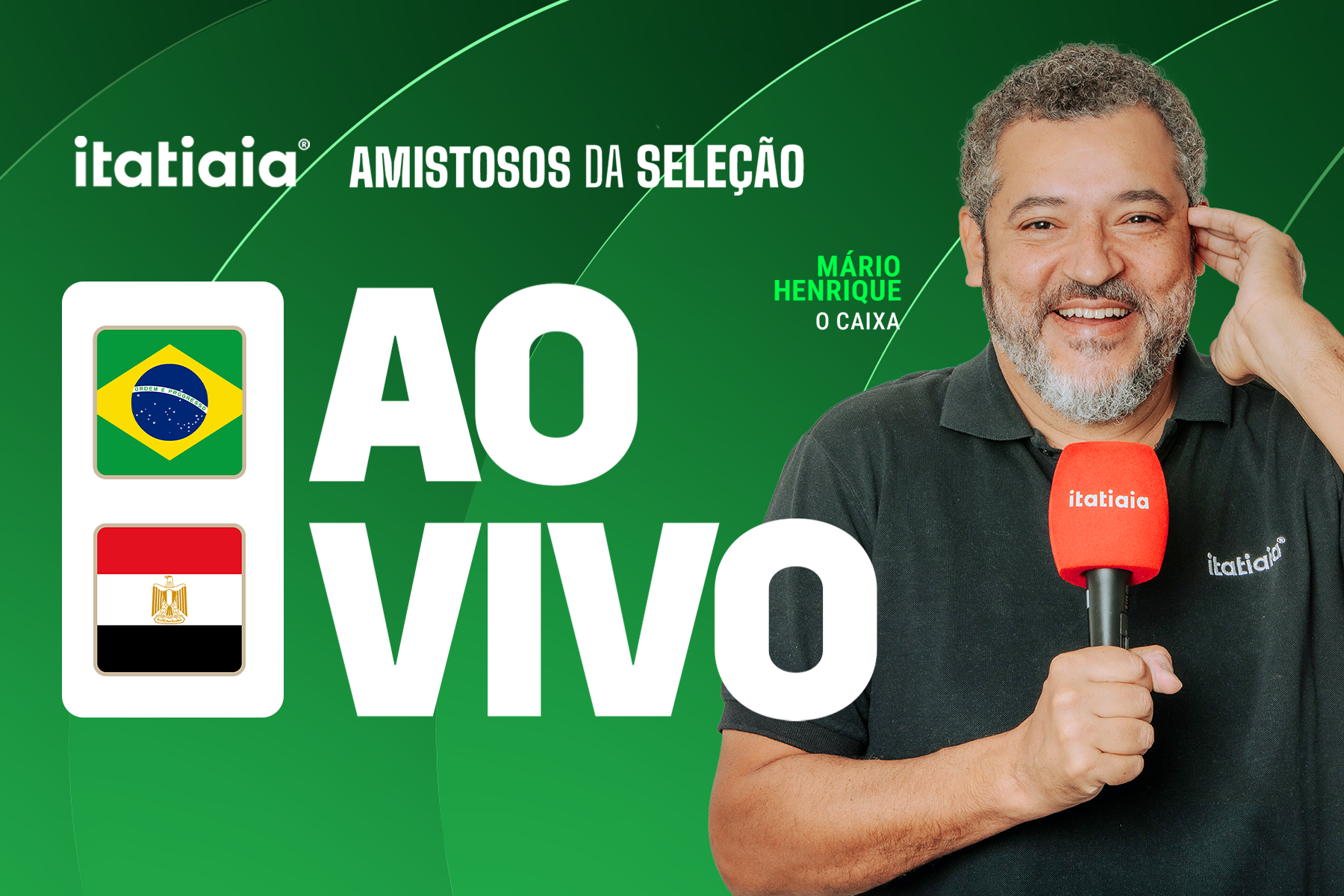 Brasil x Egito: assista, ao vivo, à transmissão da Itatiaia
